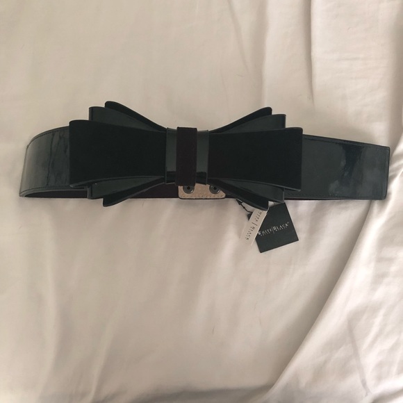White House Black Market Accessories - Black patent leather belt White House black market